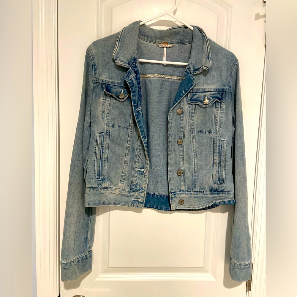 Free People Women’s Denim Jean Jacket, Small